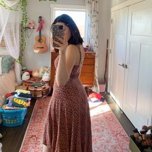 Floral low back maxi dress